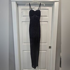 Taylor Corset Rhinestone Mesh Formal Dress from Windsor